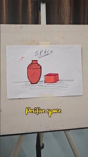 Elements of art : SPACE #art #artexplained#arteasy#elements#shorts#drawing