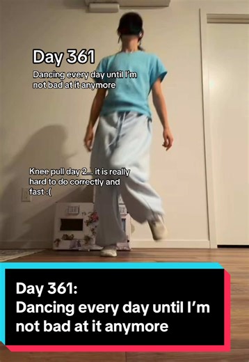 But follow me guys cuz in a couple more practice times it’s gonna look close to perfect! Knee pull again today. As usual asymmetric, also my feet aren’t like switching angles as they should. #oldschoolhiphop #dance #dancechallenge #dancetrend #dancetutorial