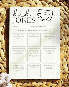 Dad Joke Baby Shower Game, Dad Jokes Game, Dad Jokes Baby Shower for Him, Daddy to Be Game, Daddy Jokes Game, Dad Jokes Trivia Printable - Etsy Canada