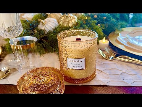 Pumpkin Chai Candle Review | La Jolie Muse Soy Wood Wick Fall Candle (90hr Burn)
