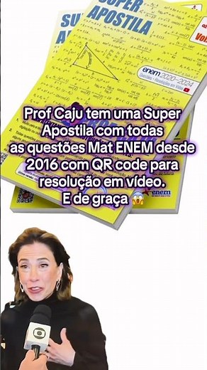 Você sabia disso? link abaixo 👇🔗caju.tv/Super Apostila #enem #matematica #vestibular