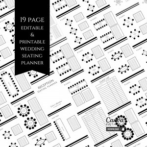 Editable Wedding Seating Chart Planner: Canva Template (printable) - Etsy