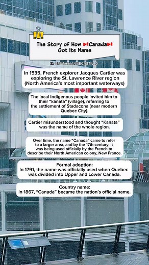 “Canada” comes from the Indigenous word kanata, meaning “village” or “settlement.” #canada #canadahistory #fblifestyle | G Ruth Dianne Castillo