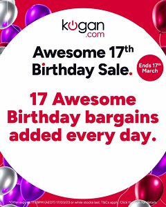 The Kogan Awesome 17th Birthday Sale starts now 🎂 Join in the celebration with new clickin’ awesome deals added every day! Don’t miss out. Ends 17th of March. | Kogan.com