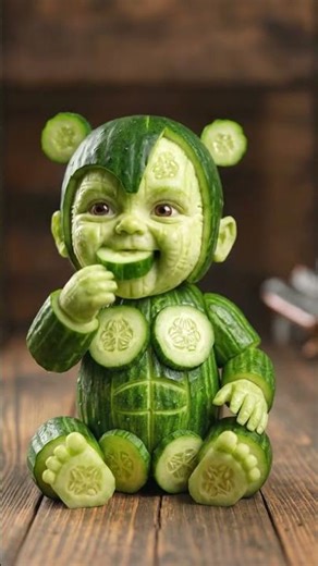 ASMR: Baby Cucumber Eating Cucumbers 🥒 Super Crunchy Sounds