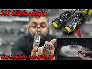 S33 LED Headlight Bulbs with Mini Projector Lens H4 Projector Lens |YBR YBZ GS150 GR-150 & FOR Cars