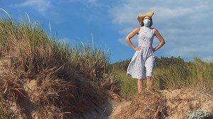 Elizabeth Loses Her Mind on the Beach