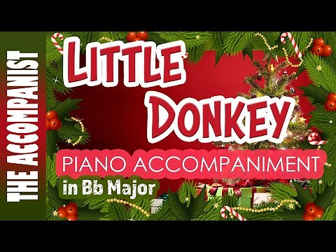 Little Donkey (Christmas Carol) | Piano Accompaniment [Karaoke Lyrics in CC]