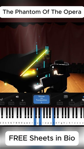 Andrew Lloyd Webber - The Phantom Of The Opera | Roblox Piano 🔥 #piano #pianoshorts #roblox #shorts