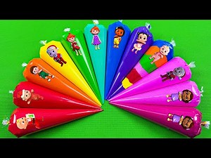 Cocomelon Mixing ASMR is So Satisfying ✨🦖 Fun with JJ, TomTom, YoYo, Cody Slime & Glitter Bags 🌈