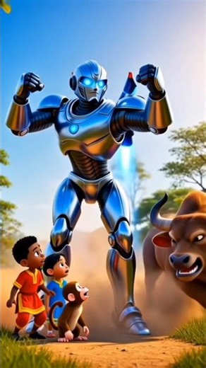The Superhero Robot 🦾 |#KidsAnimation​ #HindiCartoons​ #RobotStory​ #AnimatedShorts​ #HindiKahaniya