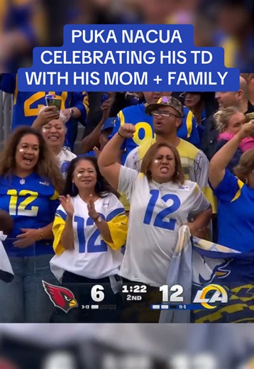 Puka Nacua Celebrates Touchdown with Family