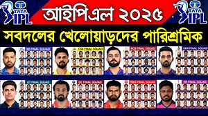 1.2M views · 10K reactions | আইপিএল ২০২৫ - সবগুলো দলের খেলোয়াড়দের পারিশ্রমিক | খেলোয়াড়দের মূল্য আইপিএল ২০২৫ | IPL 2025 Players Price #ipl2025 Thank You.. | Sports Canvas & Glamour | Facebook