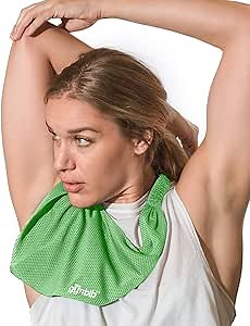 GymBib - Luxury Cooling Towel - Convenient Quick Drying Towel for Cycling, Yoga, Exercise, & More - Premium Sports Towel for Sweat & Hygiene - Lightweight Absorbent Gym Towel - Mint Green (1 Pack)