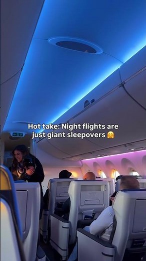 Night flights on Breeze Airways are basically giant sleepovers 😴