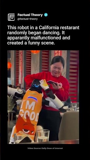 This Restaurant Robot Glitched… Then Started Dancing 😂