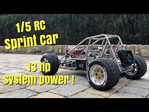 1/5 RC Sprint Car - drivetrain completed! Hybrid system reveal