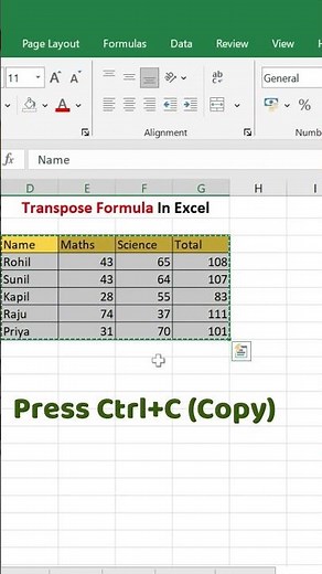 How to Use TRANSPOSE Function in Excel | Convert Rows to Columns #excel #spreadsheetmagic