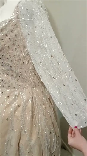 Order 549 Video 7 Gold Crystal Hand Beaded Wedding Dress