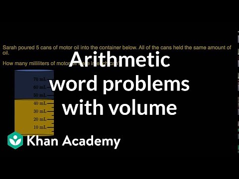 Arithmetic word problems with volume | 3rd grade | Khan Academy