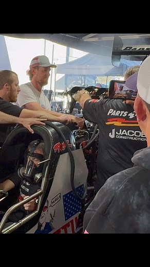 Cleetus McFarland fires up the Top Fuel car #race #dragracing #racing #racecar #ThrowbackThursday | Leigh Millican Hubbard