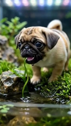 WONDERFUL TINY WORLD: Pug dog in 2050 #future #ai #tiny