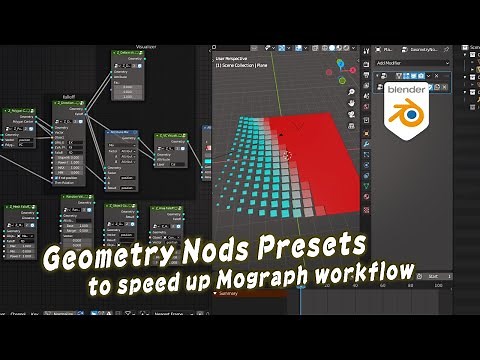 [Demo] Free Mograph Presets 0.1 - Blender Geometry Nodes