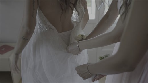 Bride, Bridesmaids, Getting Ready. Free Stock Video