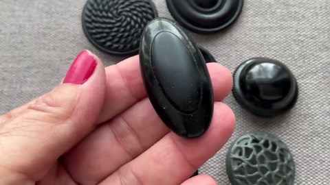Vintage Black and Gray Button Selection- Art Deco Syle-lot of 8 - Etsy