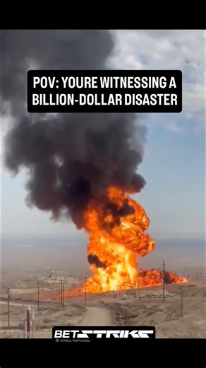 BoomBlastExplosion on Instagram: "You can see the energy release in real time. The contrast says everything — a clear blue sky colliding with a dense, toxic column of combustion products. This is a catastrophic failure at a gas processing facility, and once ignition occurs, control is effectively lost. The initial blast flash-heated the surrounding terrain, turning the site into a sustained furnace within seconds. Watch the smoke plume closely: that slow lateral drift represents hundreds of tons