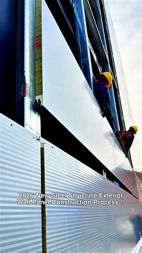 2026 New Steel Structure Exterior Wall Panel Construction Process！