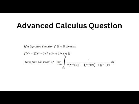 Advanced Calculus Question