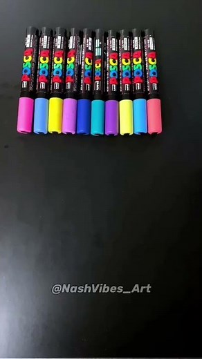 Custom Sketchbook using Posca Markers! Satisfying (#Shorts)