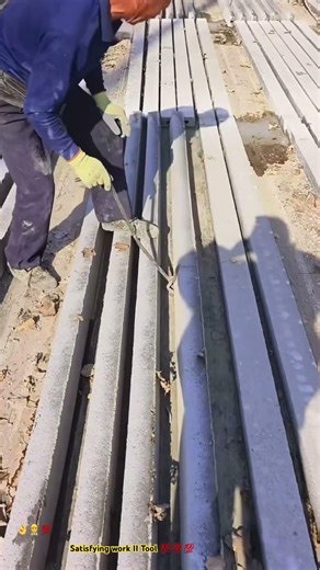 ⛏️🌿Turning concrete sticks for drying other side