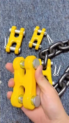 Yellow painted Alloy Steel H Type Connecting Twin Clevis Link installation introduction
