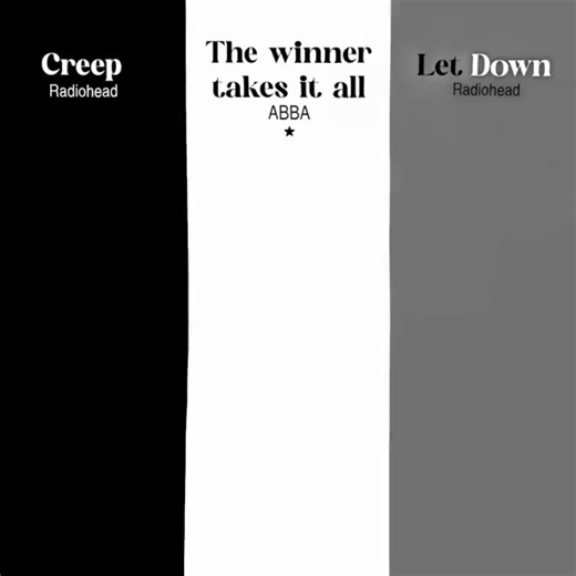 The Winner Takes It All X Creeep X Let Down ♥ best mashup ever 💙 Let Down by Radiohead 💙 The Winner Takes It All by ABBA Creep by Radiohead 💛 #thewinnertakesitall #creep #letdown #lyrics #song