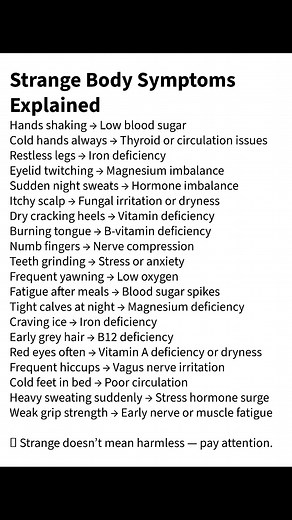 When the body is off, it speaks in unusual ways. These “strange” symptoms often have simple explanations — but ignoring them is costly. #HealthTips #BodySymptoms #WellbeingMatters #KnowYourBody #HealthAwareness | Borders & Beyond Around The Archives