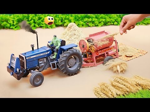 DIY Mini Tractor That Actually Works with a Real Thresher | Amazing Science Project for Students