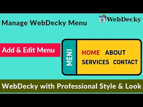 How to Create Menu in WebDecky | Navigation Setup Tutorial