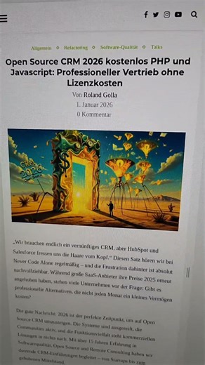 Open Source CRM 2026 free PHP and Javascript comparison professional sales free