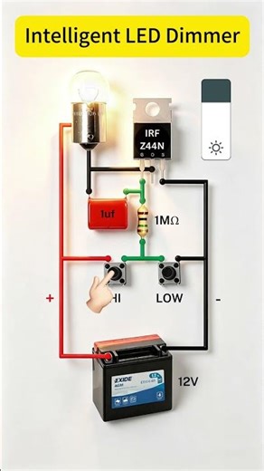 Intelligent LED Dimmer #shorts #electronic #tech #circuit