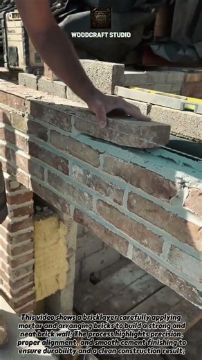 Bricklaying Skills That Build Strong Walls! #construction #brickwork #masonry
