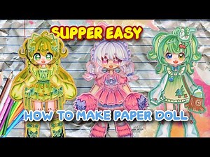 [✂PAPER DIY👗 ] HOW TO MAKE MOVABLE PAPER DOLLS GACHA PUPPET