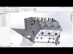 SOLIDWORKS TUTORIAL V6 Engine block (part 3)