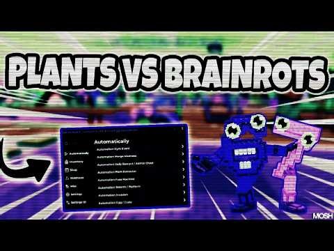 Plants Vs Brainrots Script *NO KEY* - Auto Farm, Get Any Seed, Dupe, Free Cards, Brainrot Spawner