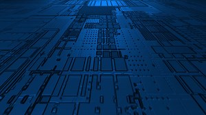 Download computer chipset pattern 3d futuristic technology background for free