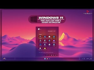 Frost Glass Start Menu With Segmented Taskbar Customization in Windows 11 |Windows Frost Glass Theme