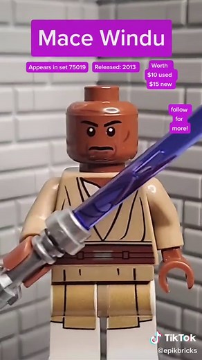 Lego Mace Windu Minifigure - Star Wars Collectible