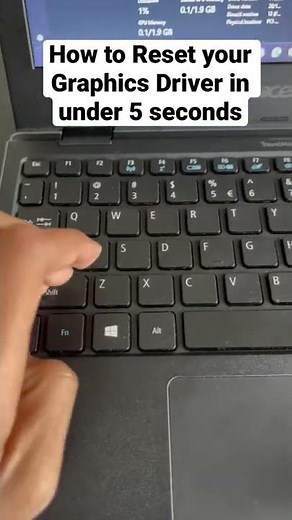 How to reset your graphics driver in under 5 seconds | #shorts #graphics #graphicsdriver #reset