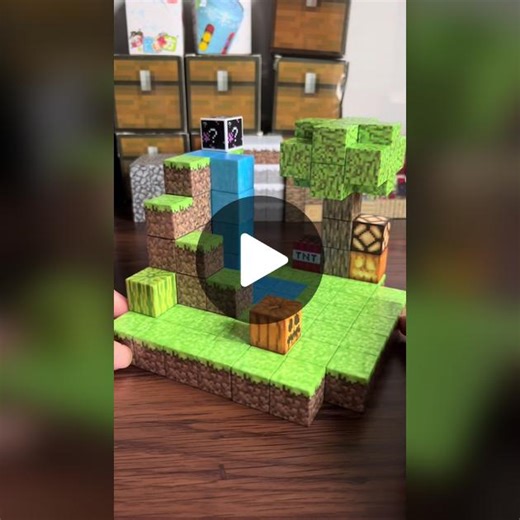 Real Minecraft building blocks #minecrafttutorial #buildingblocks #magneticblocks #magneticbuildingtoys #diywithblock #asmrsounds #asmrtoys #foryou